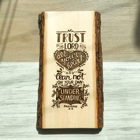 Wooden Plaque - Trust in the Lord With All Your Heart